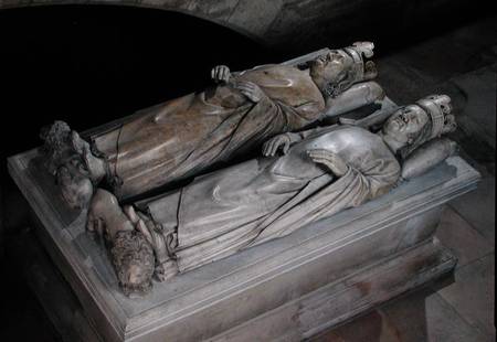 Effigies of Philippe VI (1293-1350) de Valois and Jean II (1319-64) Le Bon van Andre Beauneveu