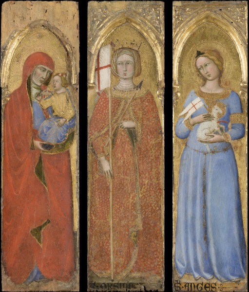 Saint Anna and the Infant Mary; Saint Ursula; Saint Agnes van Andrea di Vanni d'Andrea Salvani