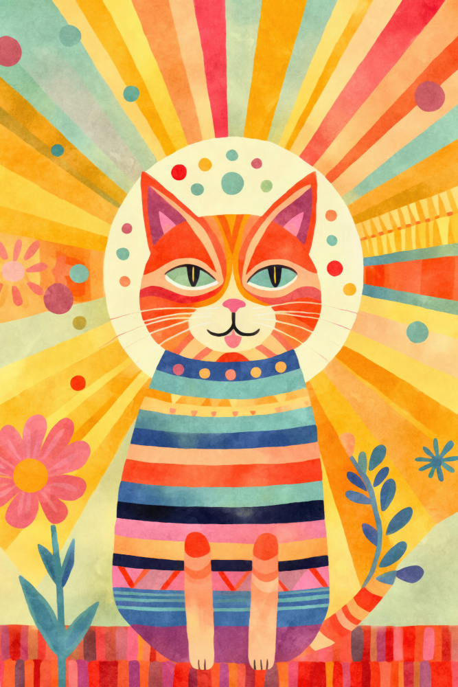 Happy Cat Iv van Andrea Haase