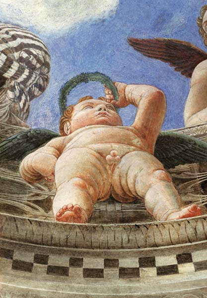 Camera degli Sposi , Putto van Andrea Mantegna