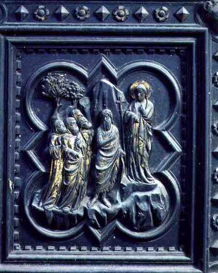 St John the Baptist Announces Christ, eighth panel of the South Doors of the Baptistery of San Giova van Andrea Pisano