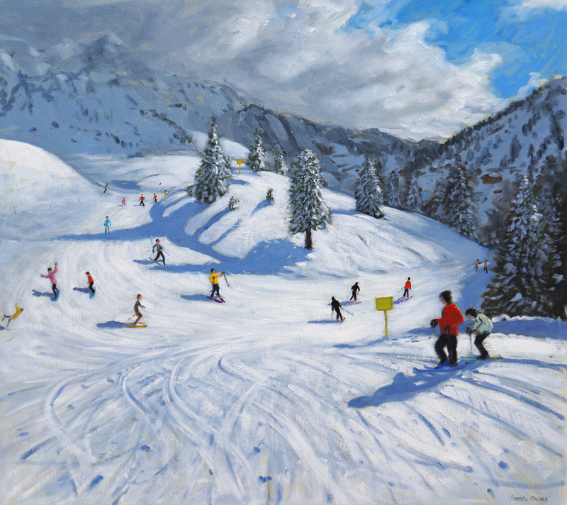 Skiing,Kitzbuhel van Andrew  Macara