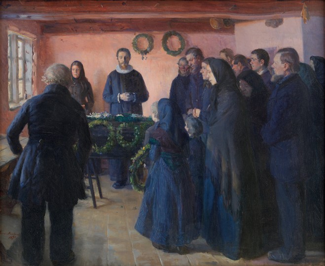 A Funeral van Anna Ancher