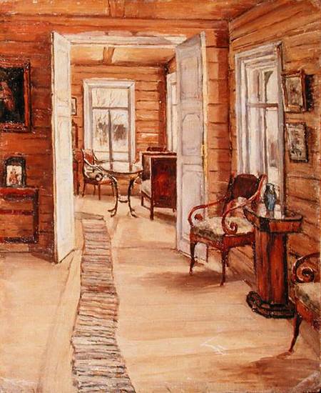 Interior of L. Panteleev's house in Murmanov van Anna Nikolaeva Karinskaya