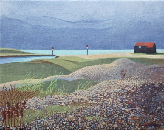Hut, Rye Harbour van Anna  Teasdale