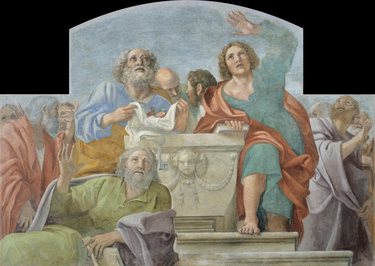Apostles around the Empty Sepulchre van Annibale Carracci