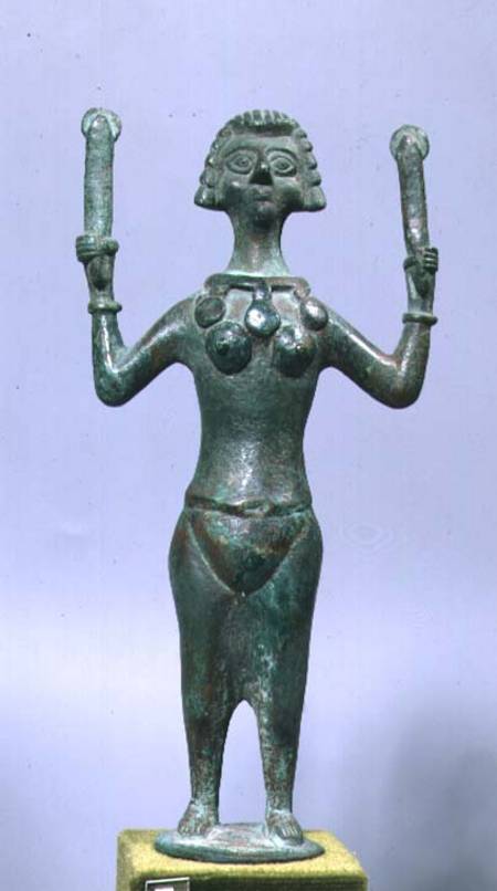 Coptic statue of a Dancer with SnakesEgyptian van Anoniem