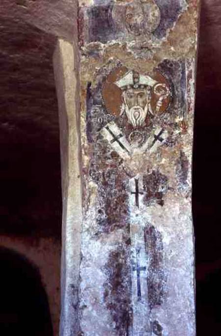 A Damaged Fresco of a Bishop van Anoniem