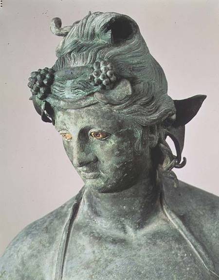 Head of a statuette of BacchusPompeii van Anoniem