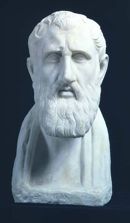 Portrait bust of Zeno of Citium (334-262 BC) van Anoniem