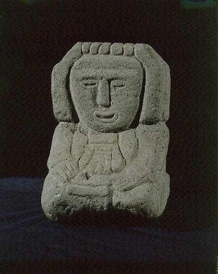 Sculpture of a goddessfrom near Tenochtitlan (Mexico City) Aztec van Anoniem