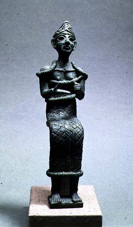 Seated figurine, from Ugarit,Syria van Anoniem