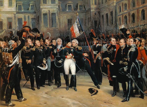 Napoleon I (1769-1821) Bidding Farewell to the Imperial Guard in the Cheval-Blanc Courtyard at the C van Antoine Alphonse Montfort