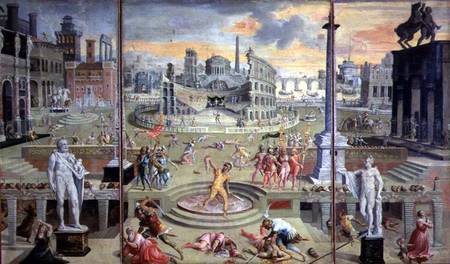 The Massacre of the Triumvirate van Antoine Caron