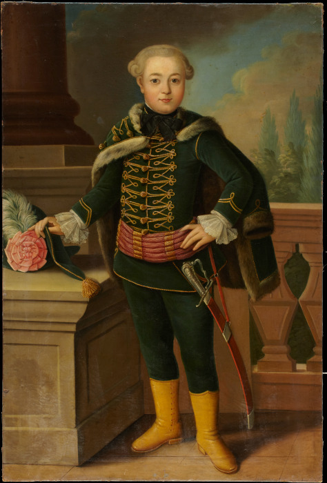 Portrait of Carl Justinian von Holzhausen (1750-1793) van Anton Tischbein