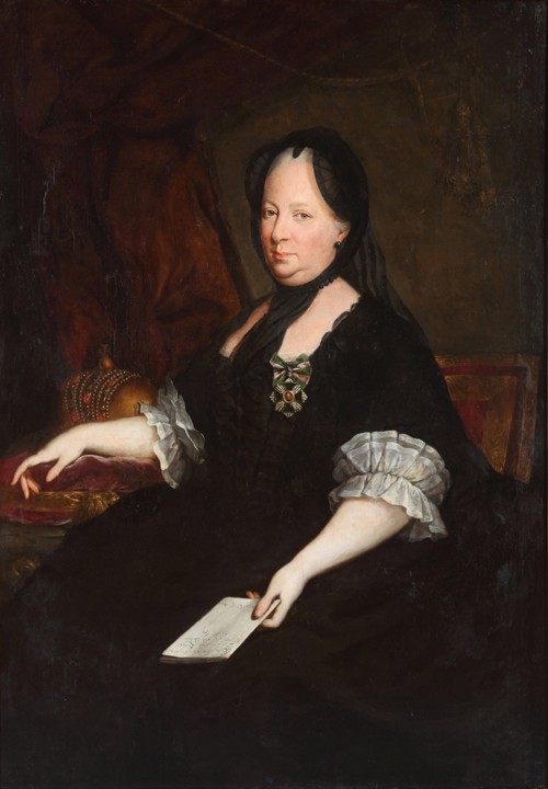 Portrait of Empress Maria Theresia of Austria (1717-1780) as a widow van Anton von Maron