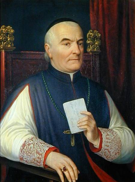 Portrait of Monsignor Ferdinando Baldanzi, Archbishop of Siena van Antonio Marini