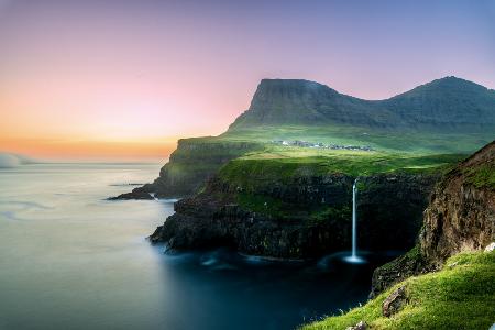 Serenity of Mulafossur Waterfall