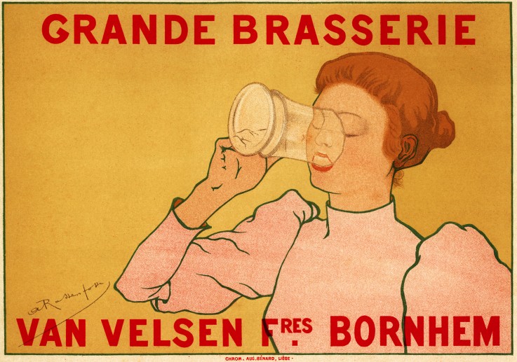 Grande Brasserie Van Velsen (Poster) van Armand Rassenfosse