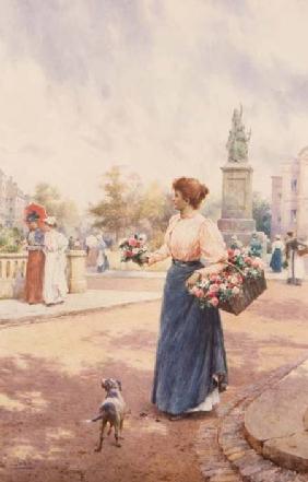 A Parisian flower seller