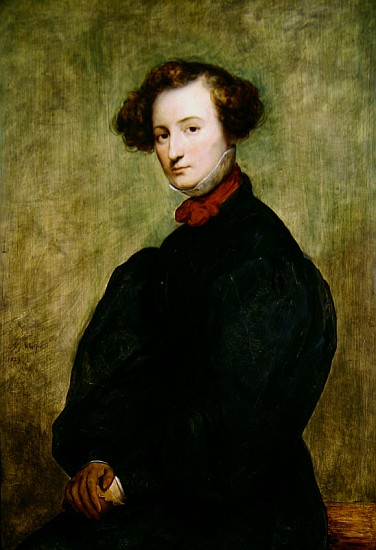 Felicie de Fauveau, 1829 (oil on panel). van Ary Scheffer