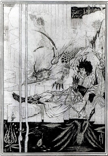 Now King Arthur saw the Questing Beast and thereof had great marvel, from ''Le Morte d''Arthur'' Sir van Aubrey Vincent Beardsley