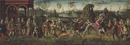 The Rape of the Sabines van Baldassare Peruzzi
