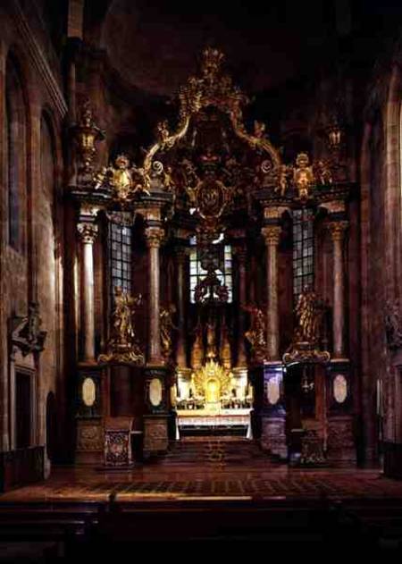 The high altar in the east choir, designed van Balthasar  Neumann