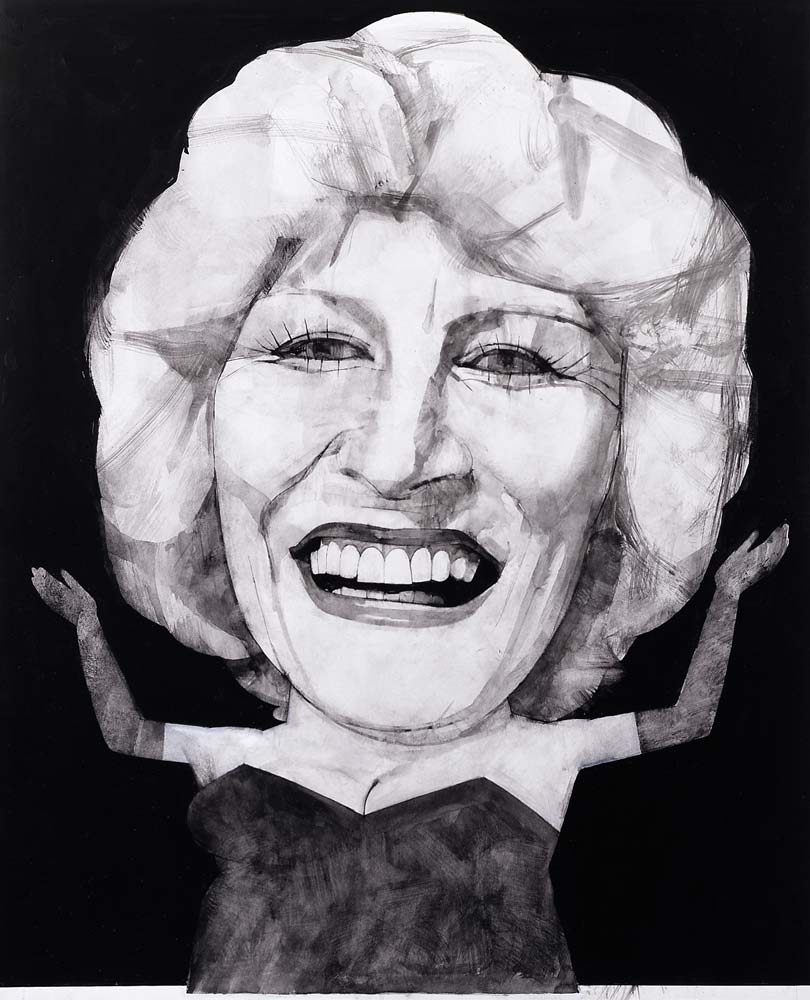 Portrait of Faith Brown, 1970s van Barry  Fantoni