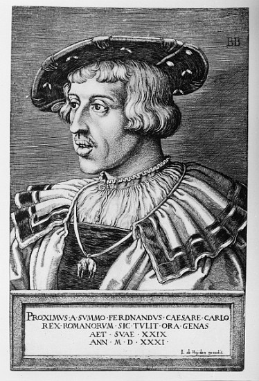 Portrait of Ferdinand I of Habsburg van Barthel Beham