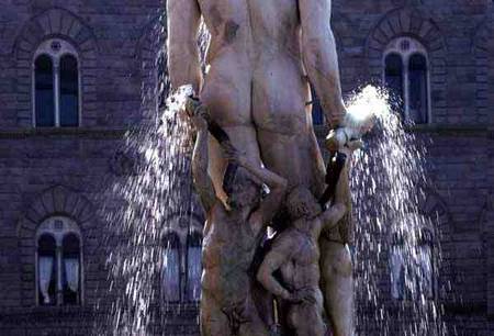 Detail from the Neptune Fountain van Bartolomeo Ammannati