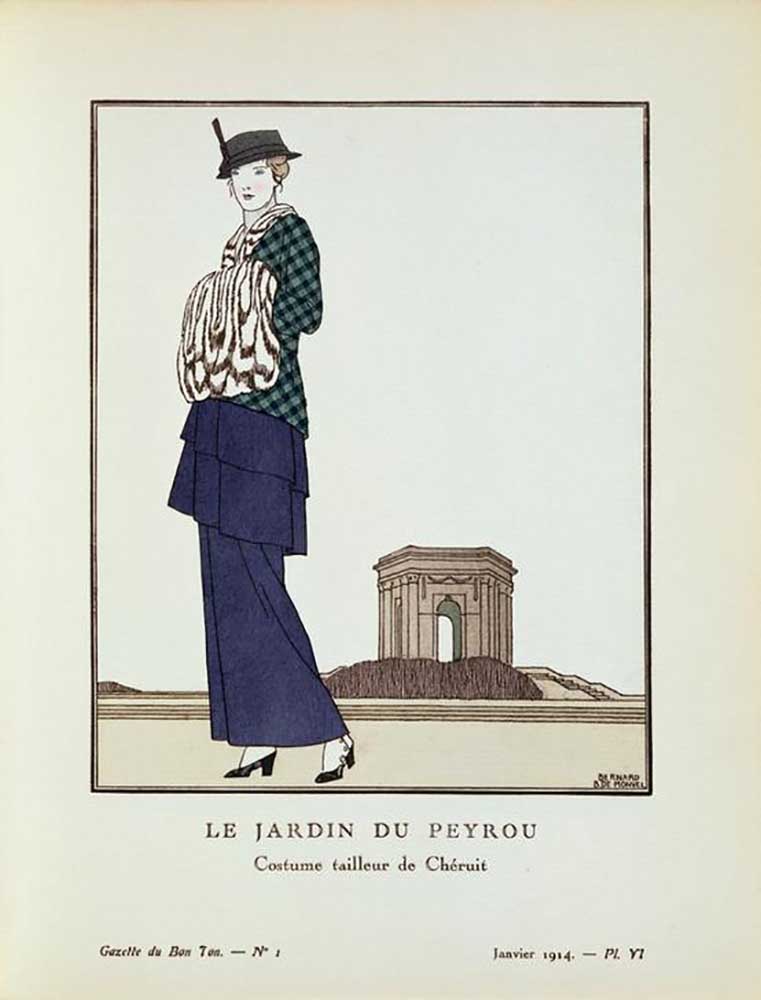 LE JARDIN DU PEYROU / Costume tailleur de Chéruit van Bernard Boutet de Monvel