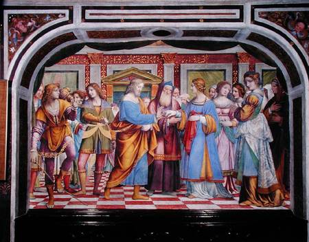 The Marriage of the Virgin van Bernardino Luini