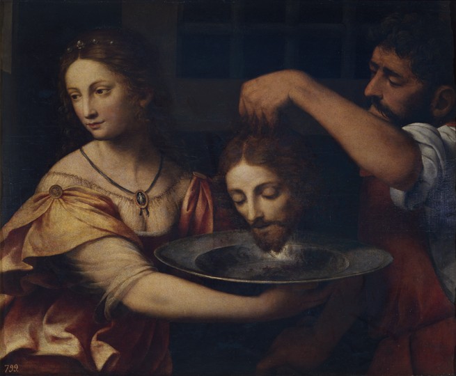 Salome receives the Head of John the Baptist van Bernardino Luini