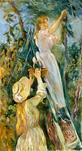 The Cherry Picker van Berthe Morisot