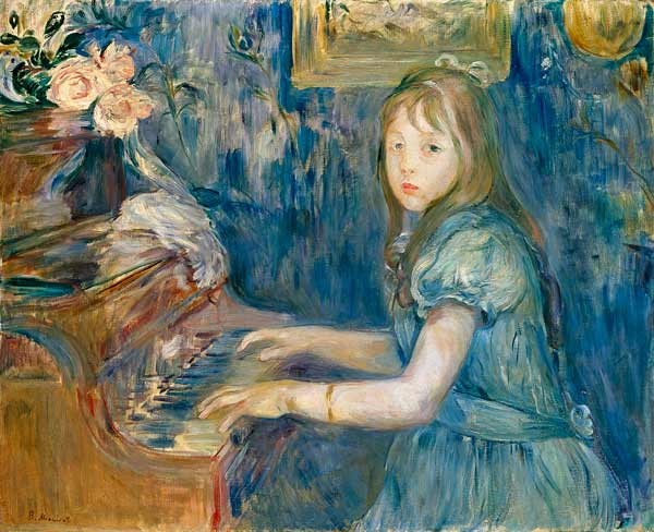 Lucie Leon at the Piano van Berthe Morisot