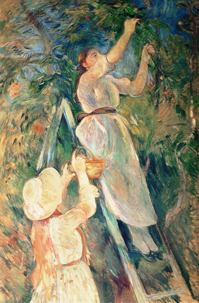 The Cherry Picker van Berthe Morisot