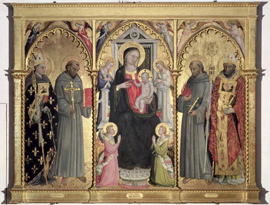 Madonna and Child with St. Louis of Toulouse, St. Francis of Assisi, St. Anthony of Padua and St. Ni van Bicci  di Lorenzo