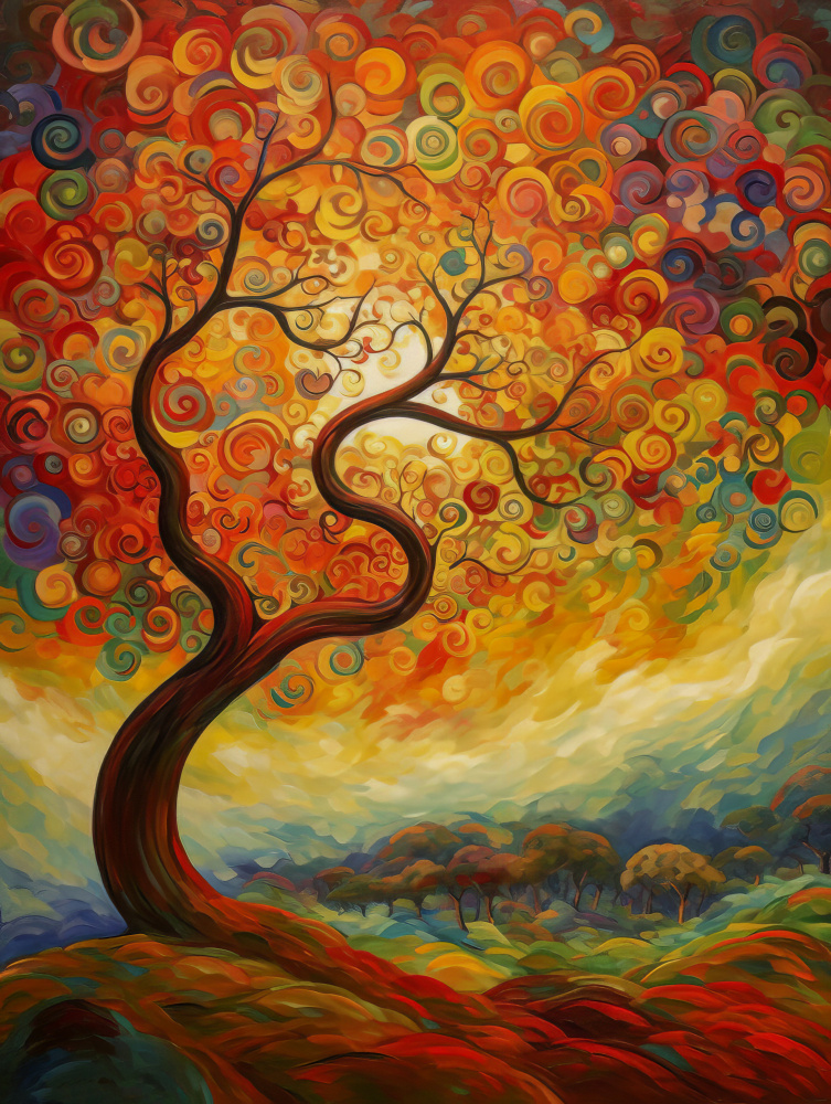 Tree Painting 2 van Bilge Paksoylu