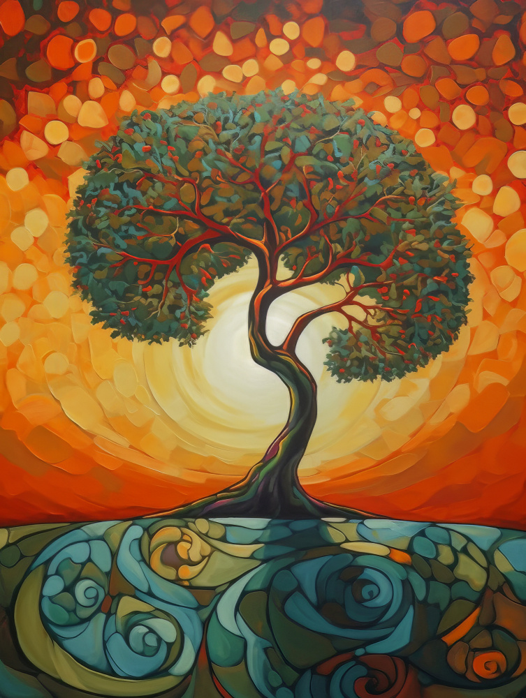 Tree Painting 3 van Bilge Paksoylu