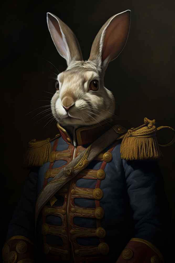 Rabbit In Costume 1 van Bilge Paksoylu