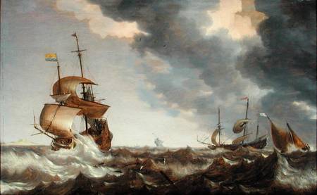 Storm at Sea van Bonaventura Peeters