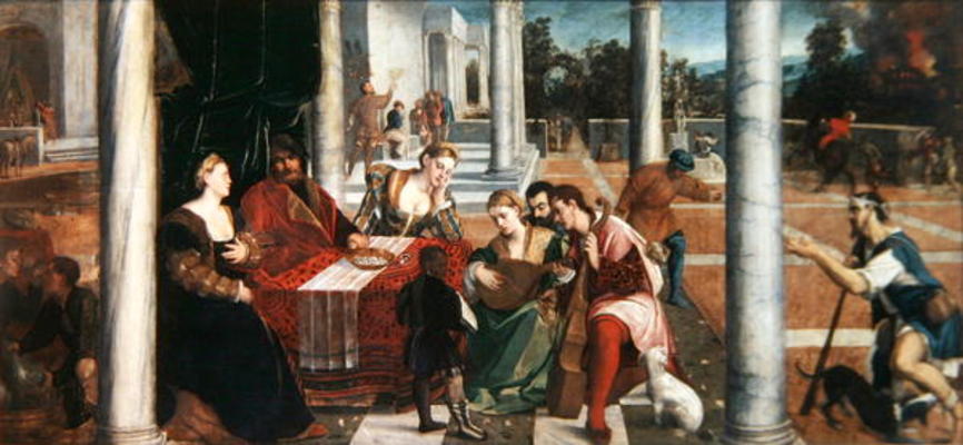 Lazarus the Beggar, c.1543-45 (oil on canvas) van Bonifacio  Veronese