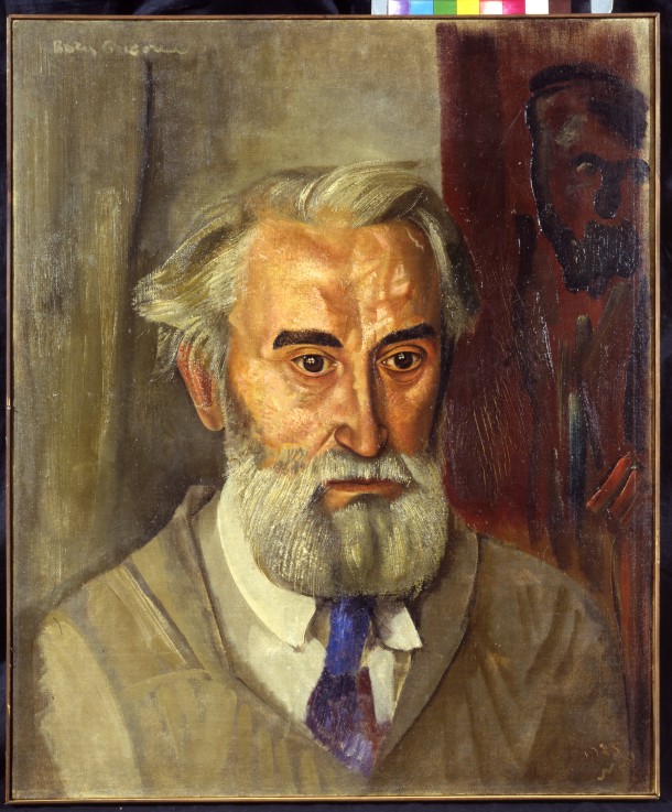 Portrait of the sculptor Sergey Konenkov (1874-1971) van Boris Dimitrijew. Grigorjew