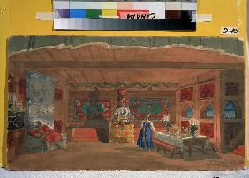 Stage design for the opera The Tsar's Bride by N. Rimsky-Korsakov