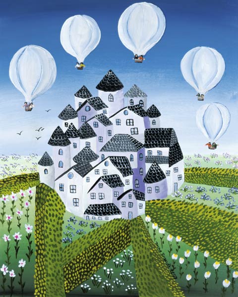 Weisse Ballons van Irene Brandt