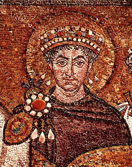 Emperor Justinian I (483-565) c.547 AD van Byzantine School