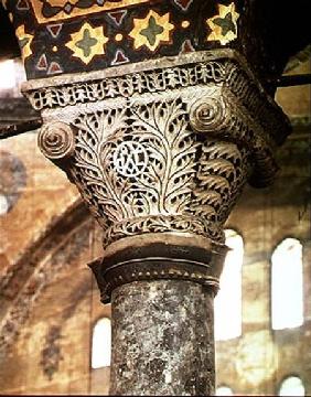 Carved capital from the interior