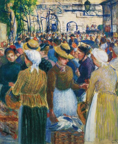 Der Geflügelmarkt in Gisors van Camille Pissarro