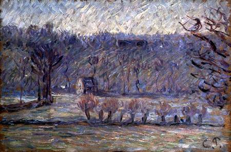 The Hill at Vaches, Bazincourt van Camille Pissarro